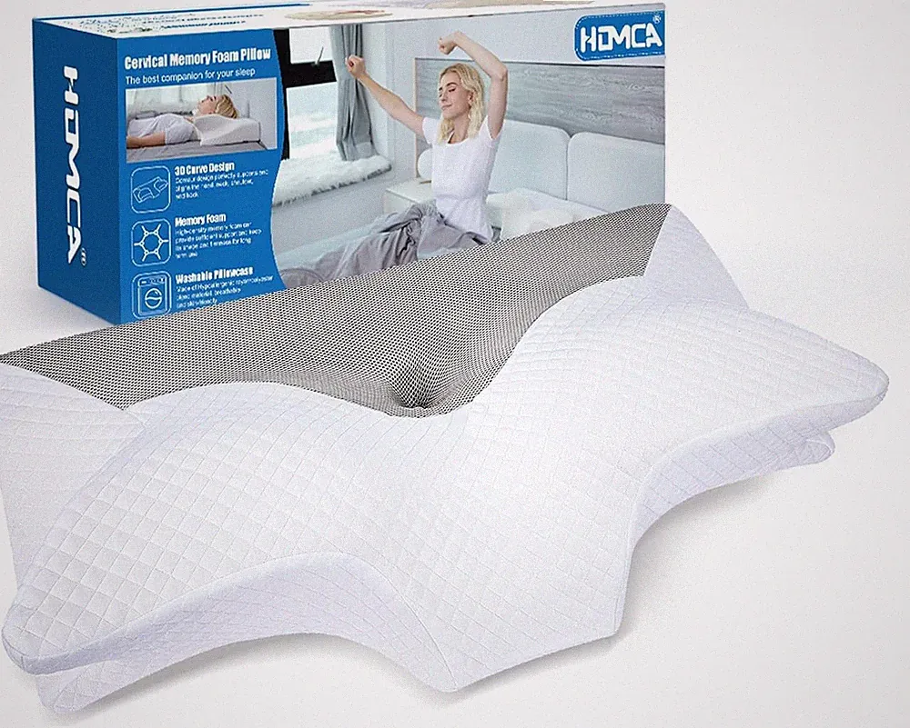Orthopädisches Kissen Memory Foam Nackenstützkissen für HWS Ergonomisches Ko