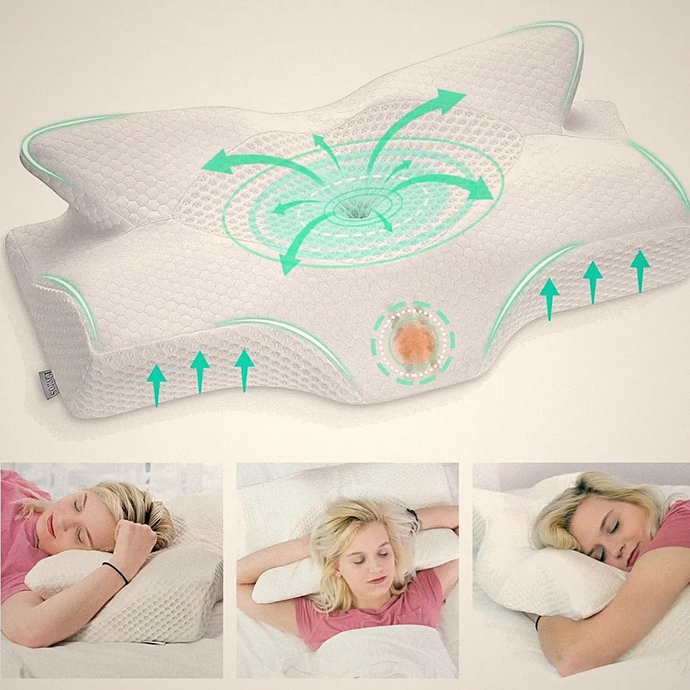 Orthopädisches Kissen Memory Foam Nackenstützkissen Seitenschläfer