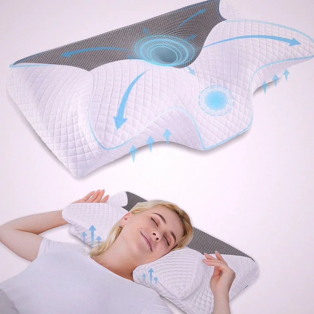 Orthopädisches Kissen Memory Foam Nackenstützkissen Seitenschläfer Rückenschl...