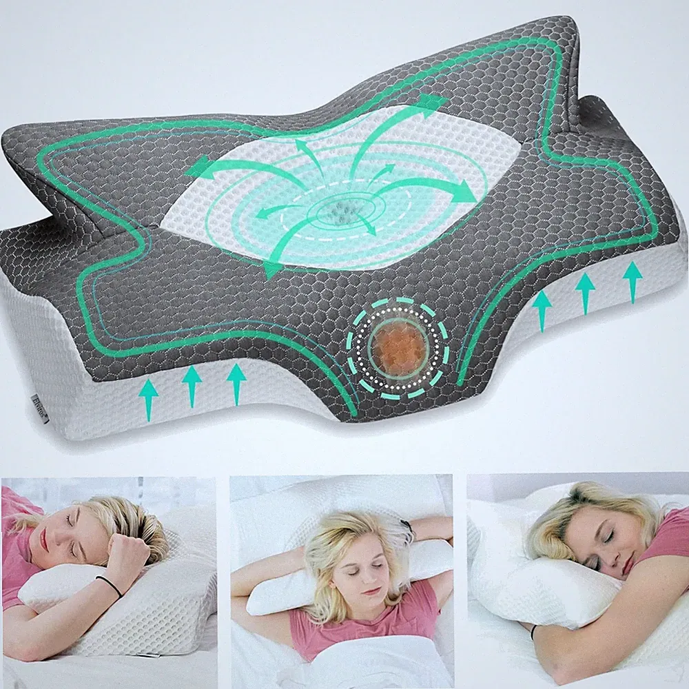 Orthopädisches Kissen Memory Foam Nackenstützkissen Seitenschläferkissen