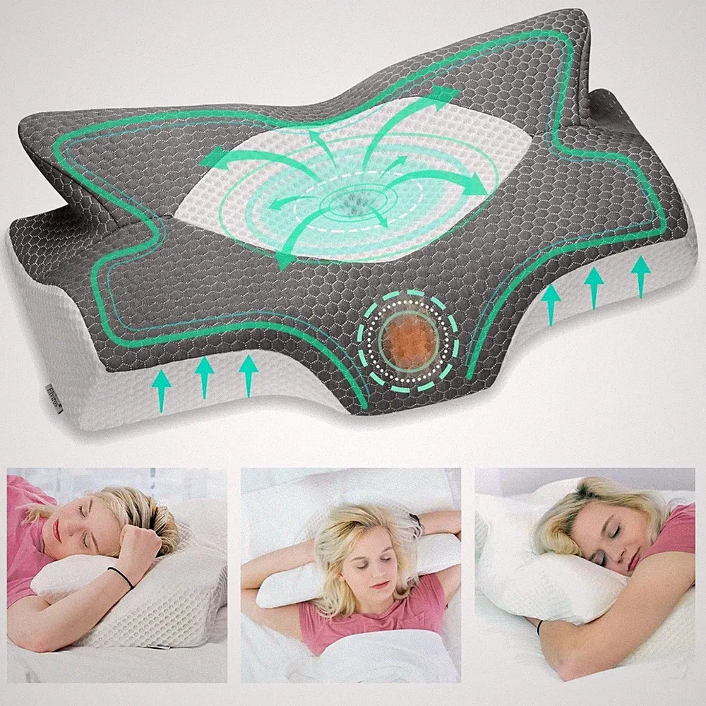 Orthopädisches Kissen Memory Foam Seitenschläfer Nackenstützkissen Kopfkissen