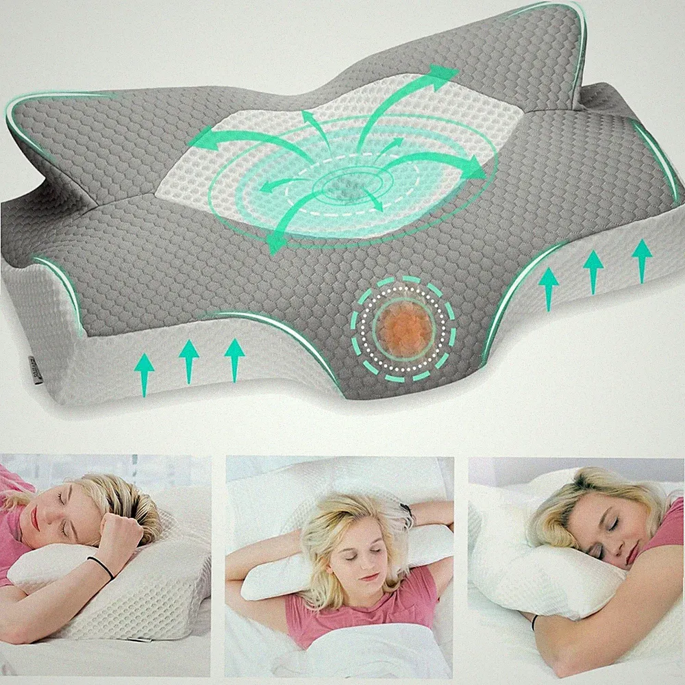 Orthopädisches Kissen Memory Foam Seitenschläferkissen Nackenstützkissen 64x12cm