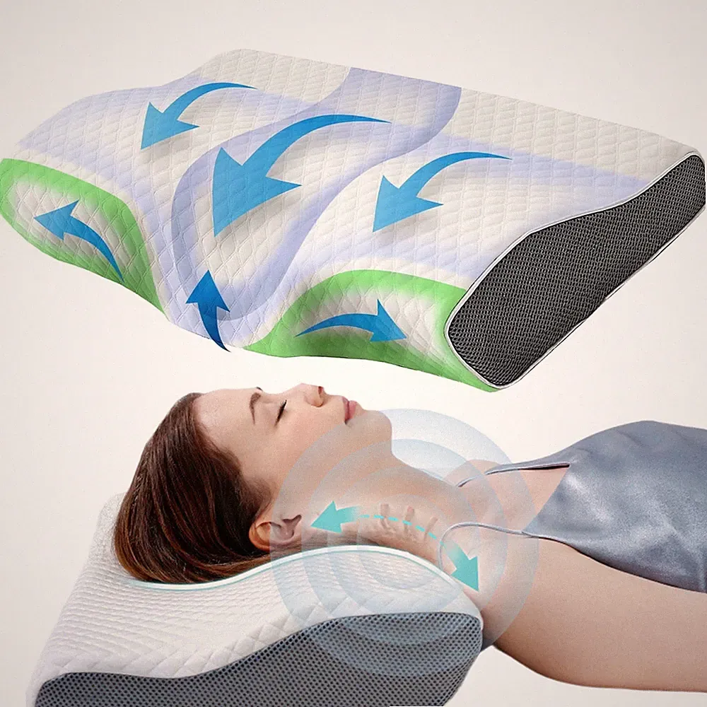 Orthopädisches Kissen Memory-Schaum Nackenkissen Schmetterlingsform Schlafkissen