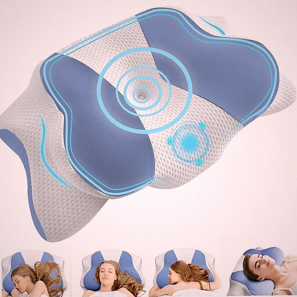 Orthopädisches Kissen mit Memory Foam Nackenstützkissen Kopfkissen Schlafkissen