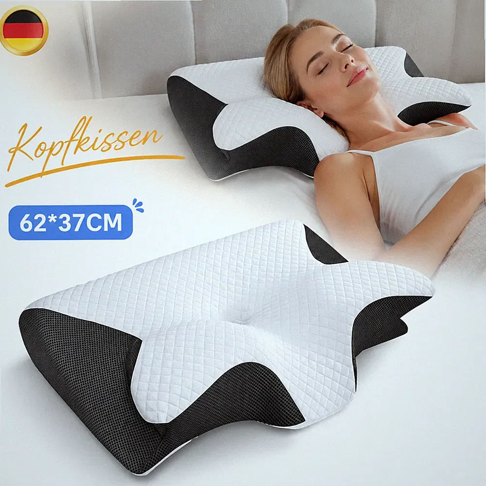 Orthopädisches Kissen Nackenkissen Atmungsaktiv 62*37 cm Abnehmbar DE DHL