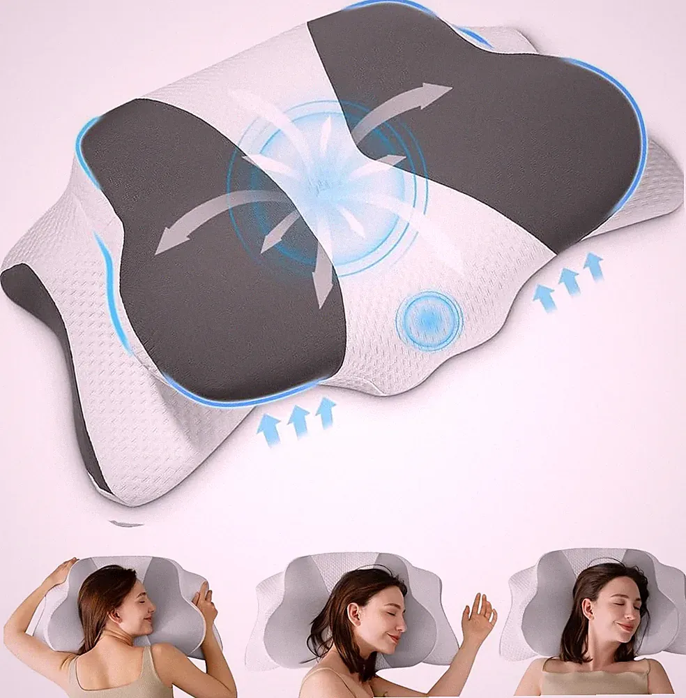 Orthopädisches Kissen Nackenkissen Kopfkissen für Seiten, Rücken & Bauchschläfer