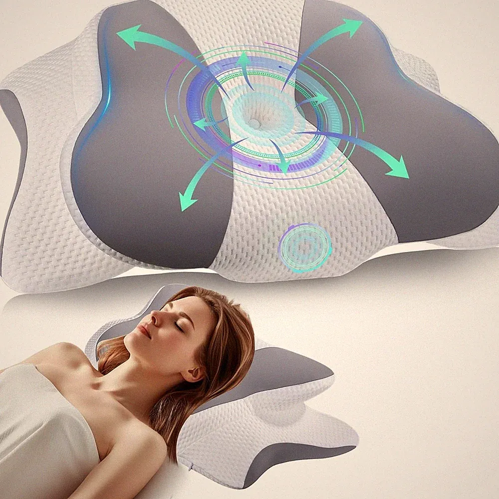 Orthopädisches Kissen Nackenkissen Kopfkissen Nackenschmerzen Memory Foam Kissen
