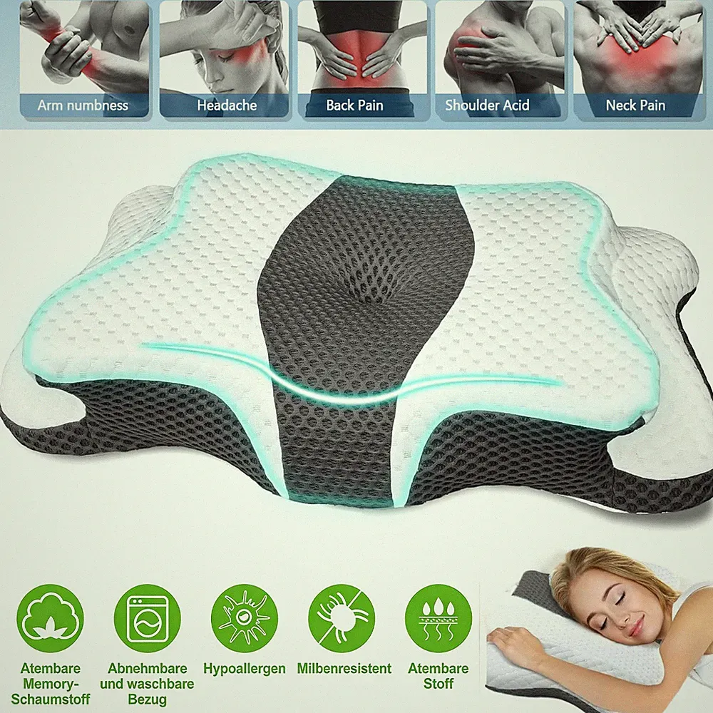 Orthopädisches Kissen Seitenschläferkissen Memory Schaum Pillow Ergonomisches