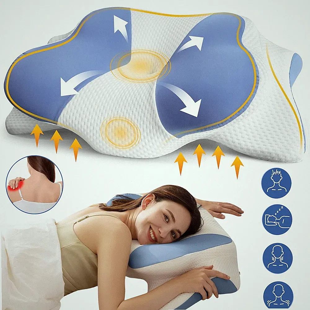 Orthopädisches Kissen Therapiekissen Ergonomische Nackenkissen für Bauchschläfer