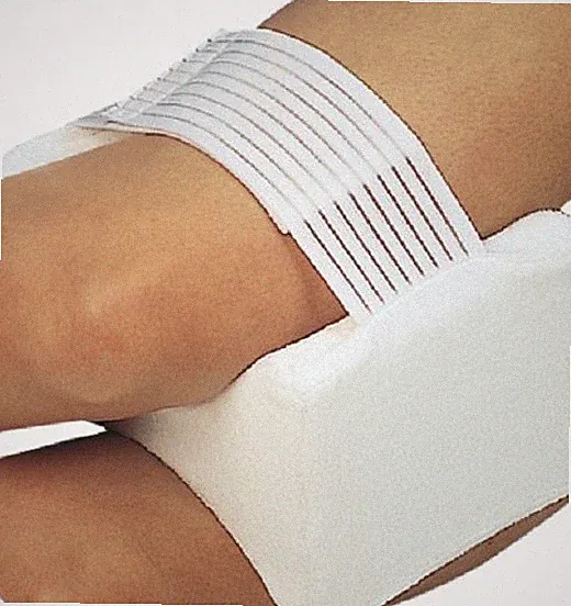 orthopädisches Kniekissen extragroß Frottee Bezug + angenähte Fixierbandage