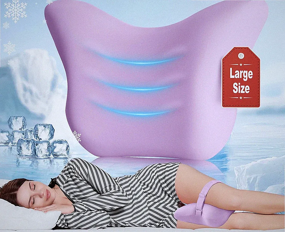Orthopädisches Kniekissen für Seitenschläfer | Premium Memory Foam Beinstütze Kissen