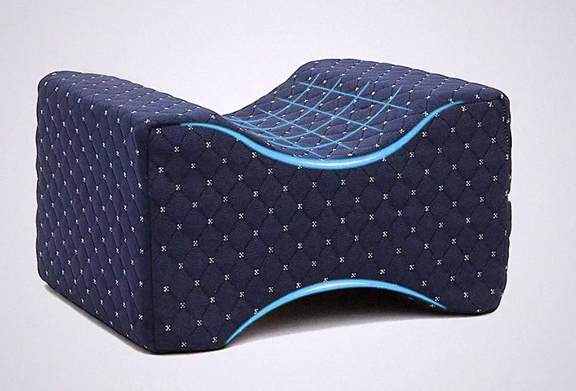 Orthopädisches Kissen Für Knie Memory-Schaum Für Ischias Rücken Hüfte Beine Blau