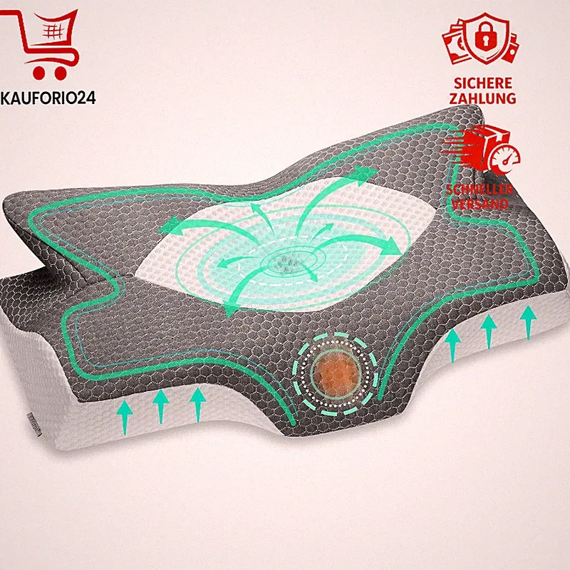 Orthopädisches Kopfkissen aus Memory Foam für Seitenschläfer 53,8 cm