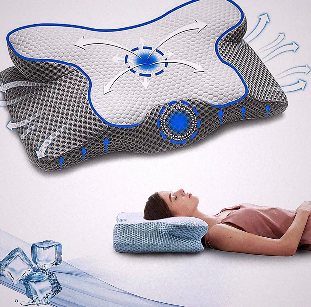 Orthopädisches Kopfkissen für Seiten, Rücken & Bauchschläfer Memory Foam