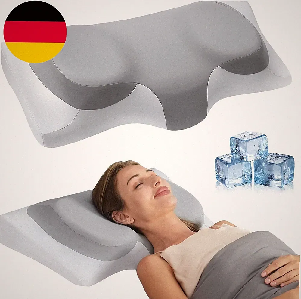 Orthopädisches Kopfkissen Memory Foam, Ergonomisches Nackenschmerzen Kühlendes S