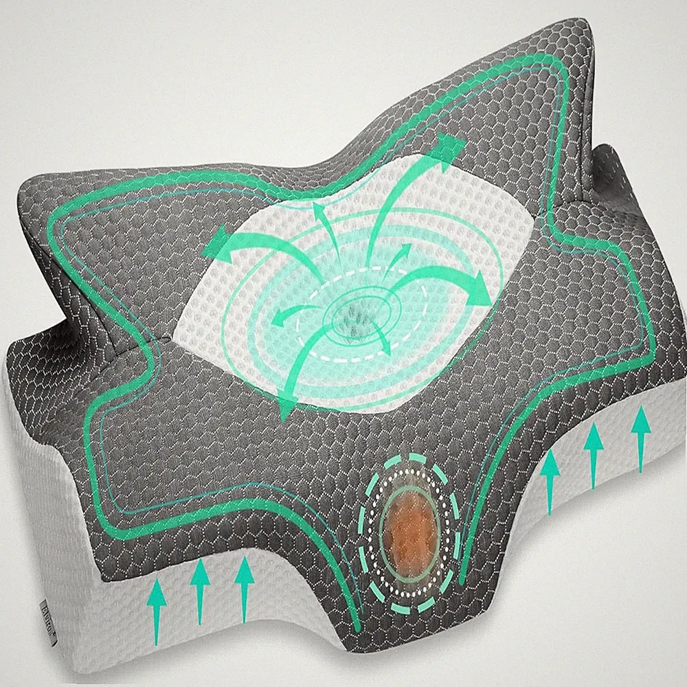 Orthopädisches Kopfkissen Memory Foam Seitenschläfer Nackenstütze ergonomisch 54