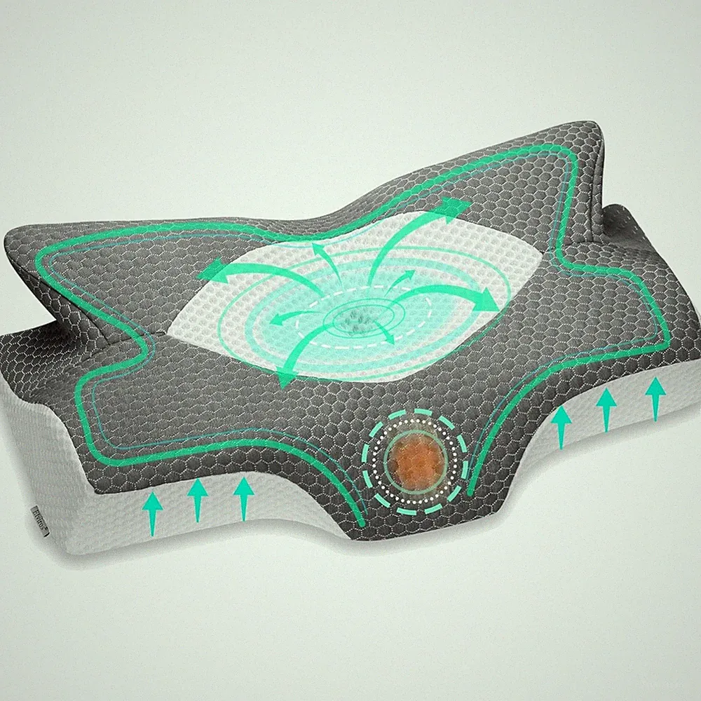 Orthopädisches Kopfkissen Memory Foam Seitenschläferkissen Nackenschmerzen