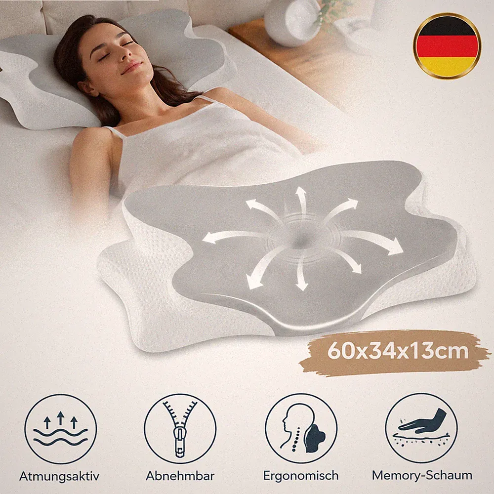 Orthopädisches Kopfkissen Nackenkissen Memory Foam gegen Nackenschmerzen Kissen
