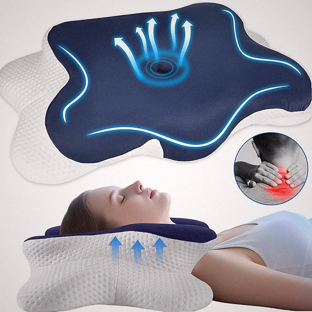 Orthopädisches Kopfkissen Nackenkissen Schmetterlingskissen für Bauchschläfer