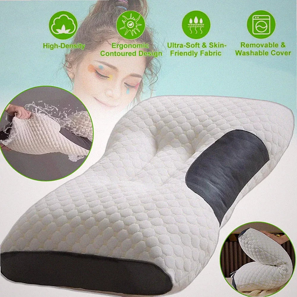 Orthopädisches Kopfkissen Schlafkissen Nackenkissen für Seiten Nackenstützkissen