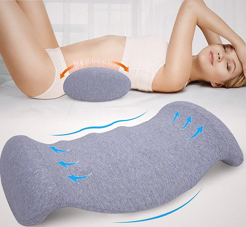 Orthopädisches Lendenkissen aus Memory Foam – Ergonomische Rückenstütze