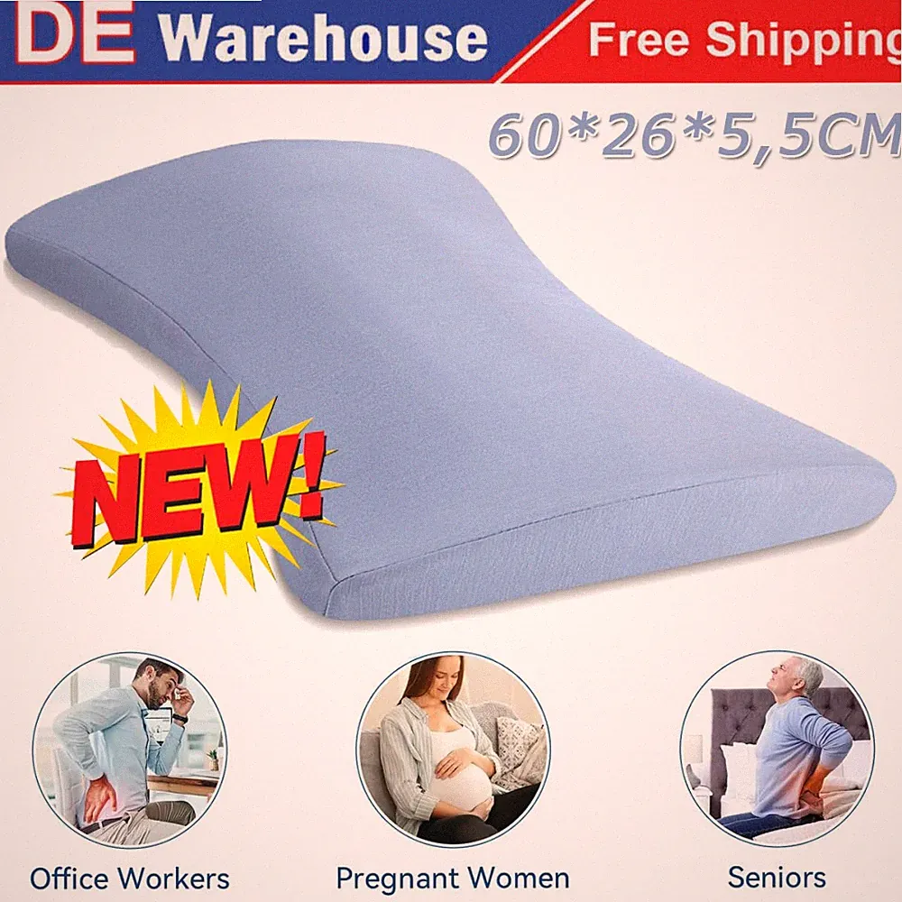 Orthopädisches Lendenkissen, ergonomischer Memory-Schaum-Rücken und Lendenstütze