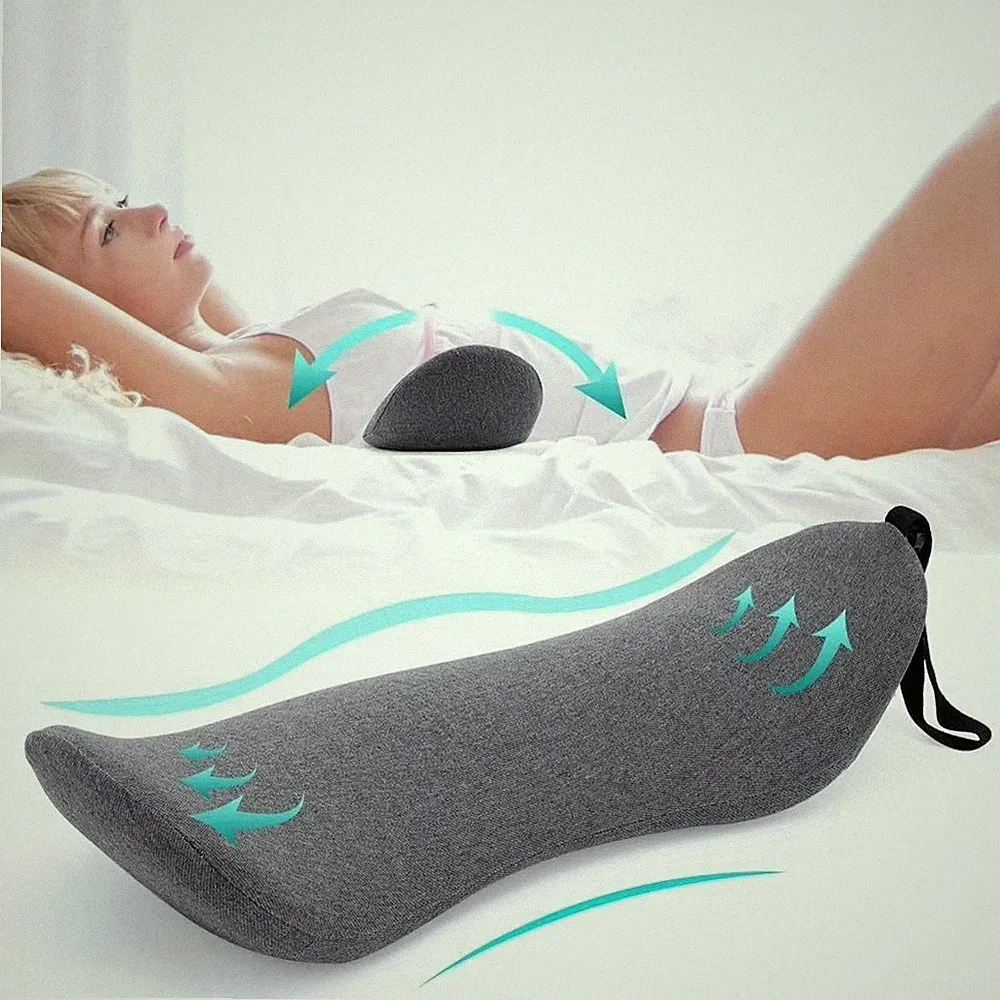 Orthopädisches Lendenkissen Memory Foam Unterer Rücken Schmerzlinderung Unterstützung Seitenschläfer