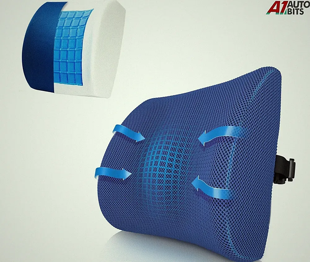Orthopädisches Memory Foam Atmungsaktiv Gel Sitzkissen Lendenwirbelstütze Kissen Pad