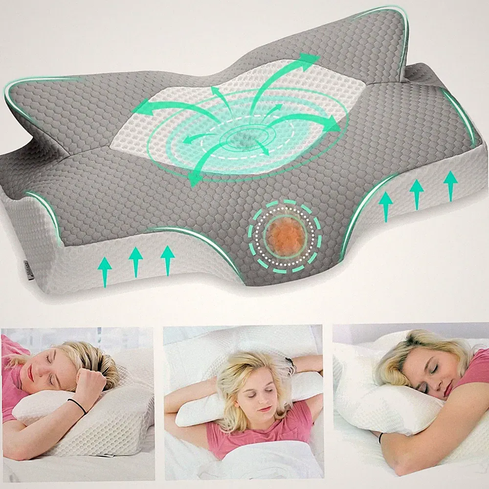 Orthopädisches Memory Foam Kissen 64x38cm - Optimaler Schlaf für Seitenschläfer