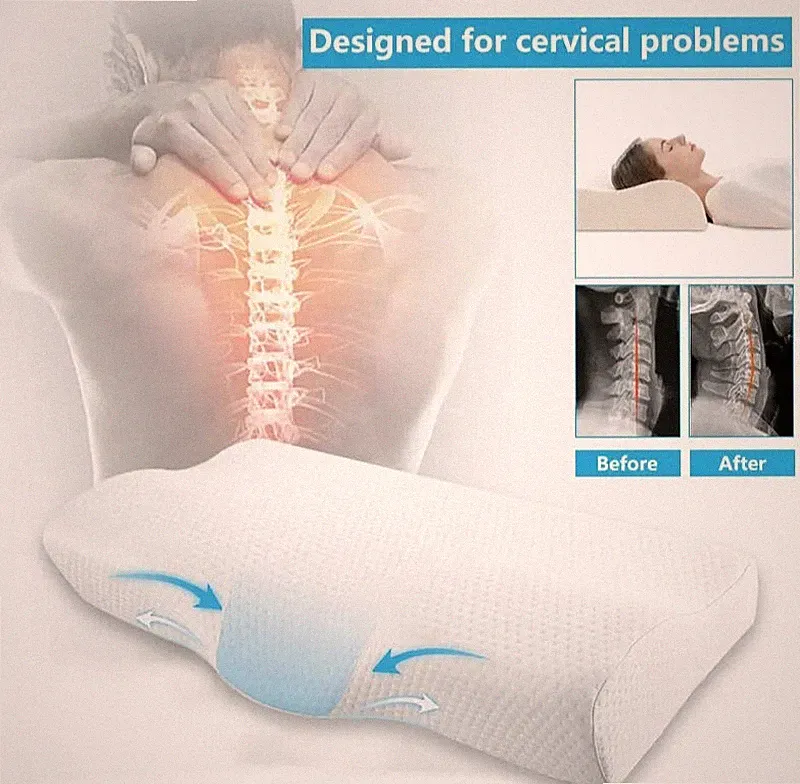 Orthopädisches Memory Foam Kissen für Nacken- und Nackenschutz bequem