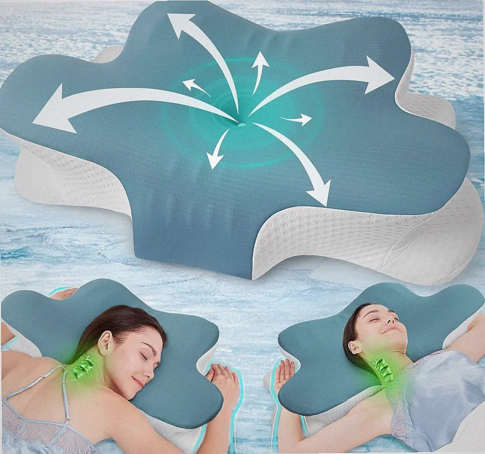 Orthopädisches Memory Foam Kissen für Nacken- und Schulterschmerzen - Ergonomischer Hals-Pi