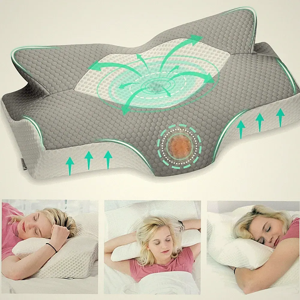 Orthopädisches Memory Foam Kissen Nackenstützkissen Seitenschläferkissen