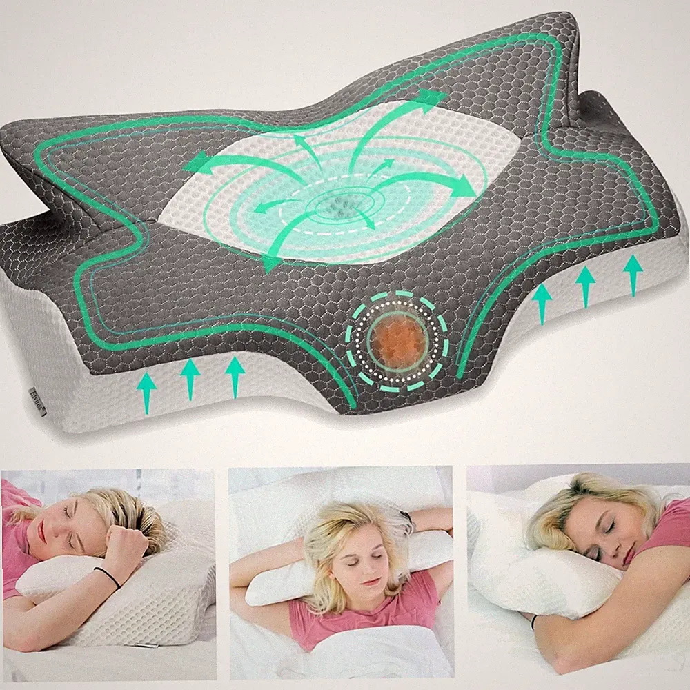 Orthopädisches Memory Foam Kissen Nackenstützkissen Seitenschläferkissen