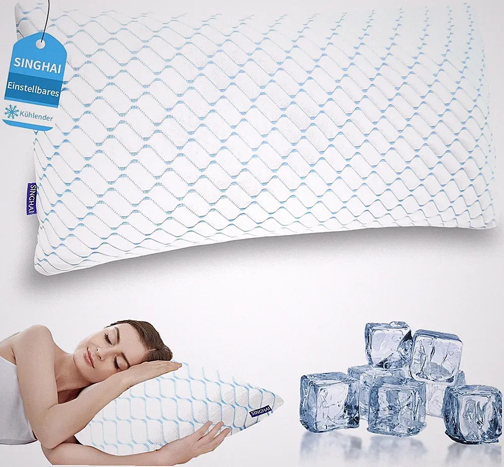 Orthopädisches Memory Foam Kopfkissen, Kühlend, 40x60 cm, Seitenschläferkissen
