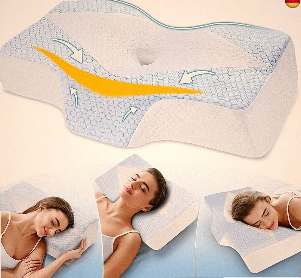Orthopädisches Memory Foam Kopfkissen Nackenstützkissen gegen Nacken- & Schulter