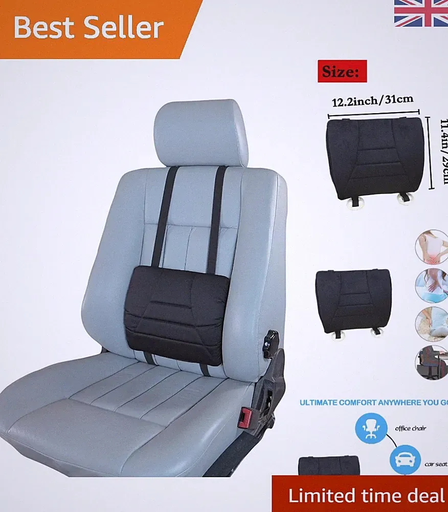 Orthopädisches Memory Foam Lendenkissen mit zwei Gurten - Komfort in jedem Sitz