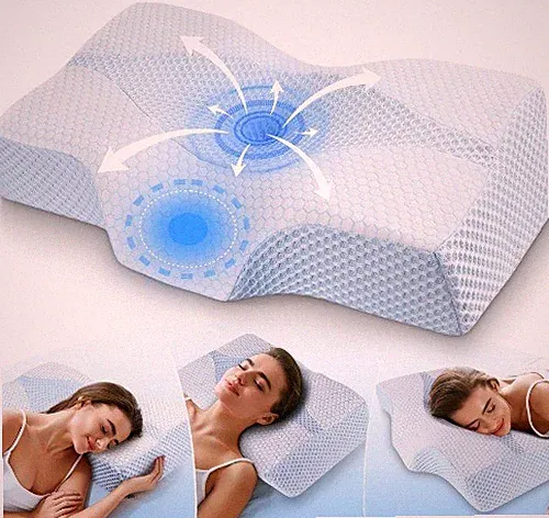 Orthopädisches Memory Foam Nackenkissen für Nackenschmerzen &...