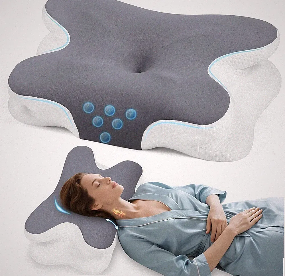 Orthopädisches Memory Foam Nackenkissen - Gegen Nackenschmerzen