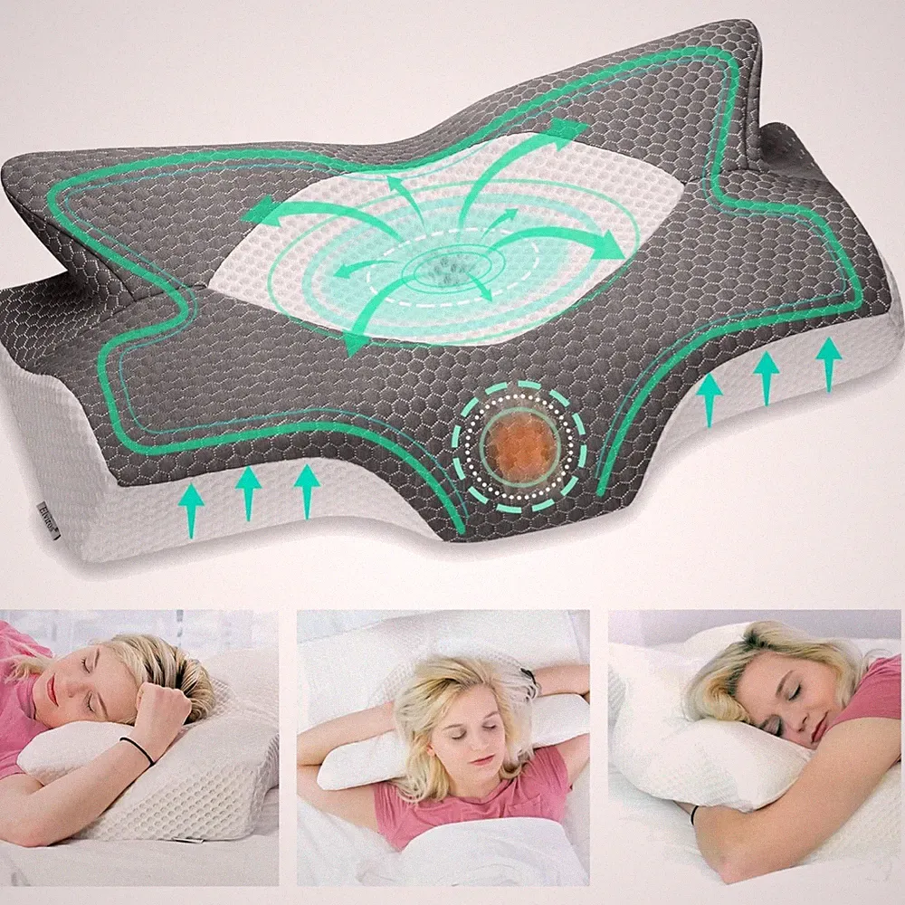 Orthopädisches Memory Foam Schlafkissen für Seitenschläfer