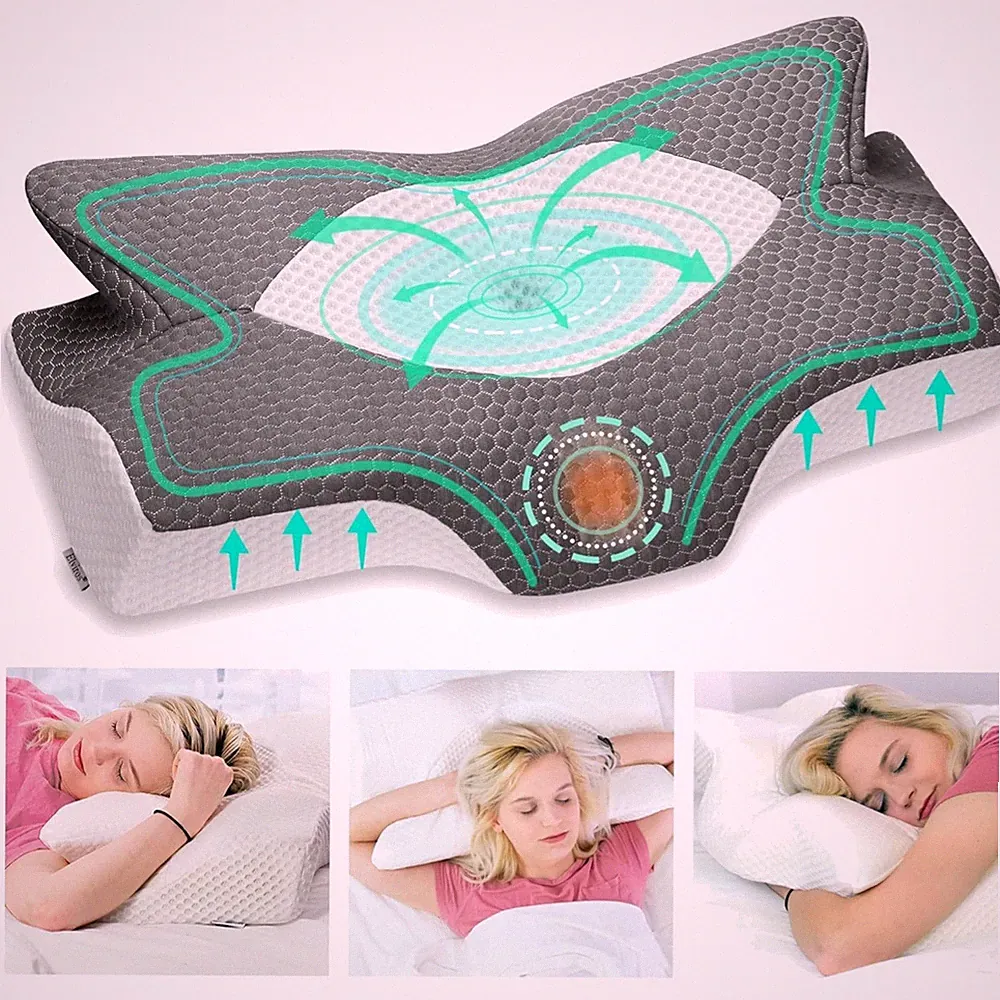 Orthopädisches Memory Foam Seitenschläferkissen Nackenstützkissen Schlafkissen