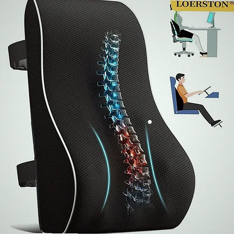 Orthopädisches Memory Foam Sitzkissen Lendenwirbelstütze Kissen Schmerzen Auto Büro