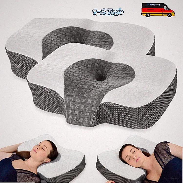 Orthopädisches Nackenkissen 2er Set Memory Schaum Abnehmbar