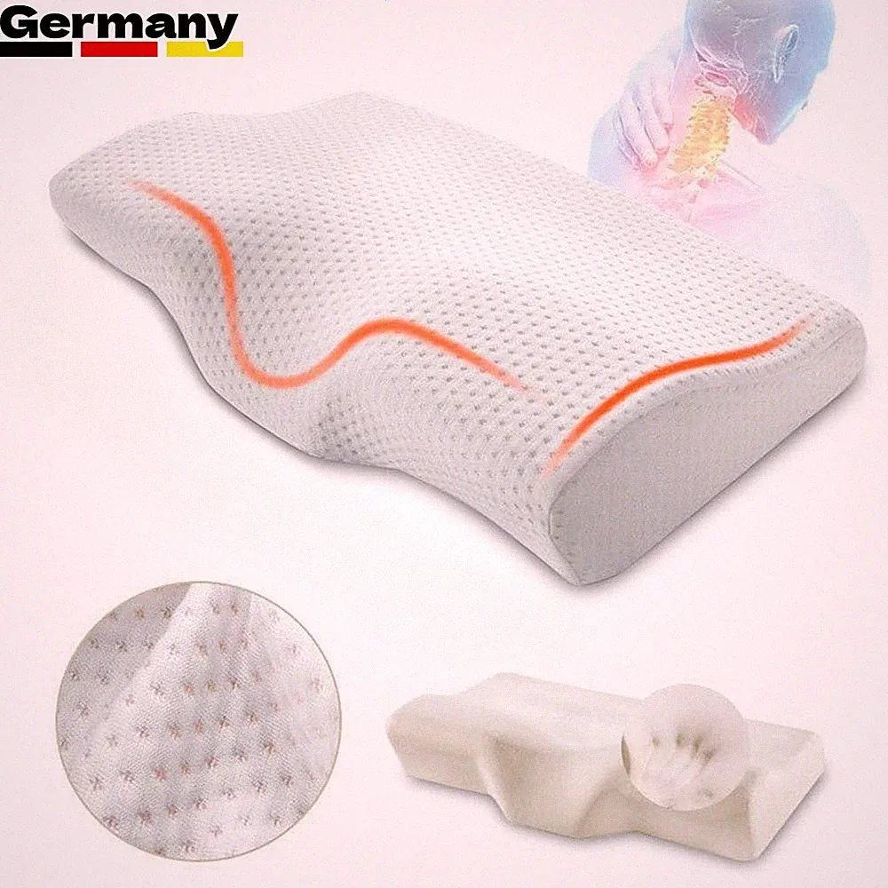 Orthopädisches Nackenkissen 50×30×10/7cm Nackenstützkissen Stütz Kissen DE