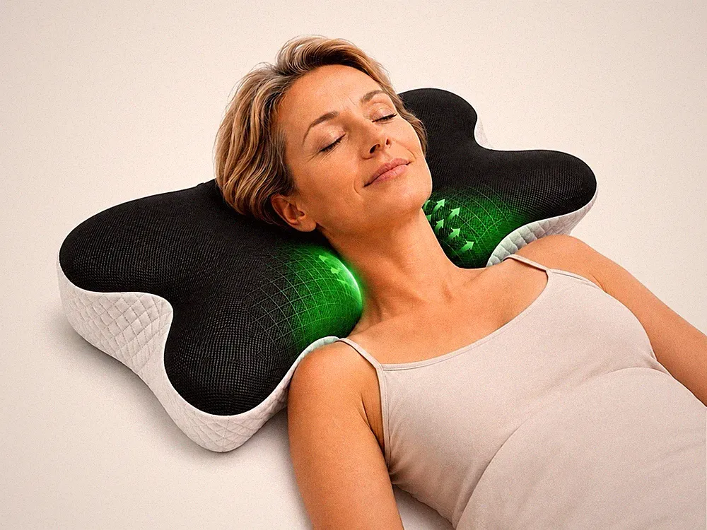 Orthopädisches Nackenkissen 60x35x12 cm | Memory Foam | ergonomisches Kopfkissen