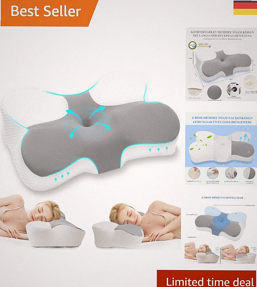 Orthopädisches Nackenkissen aus Memory Foam - Linderung von Nackenschmerzen