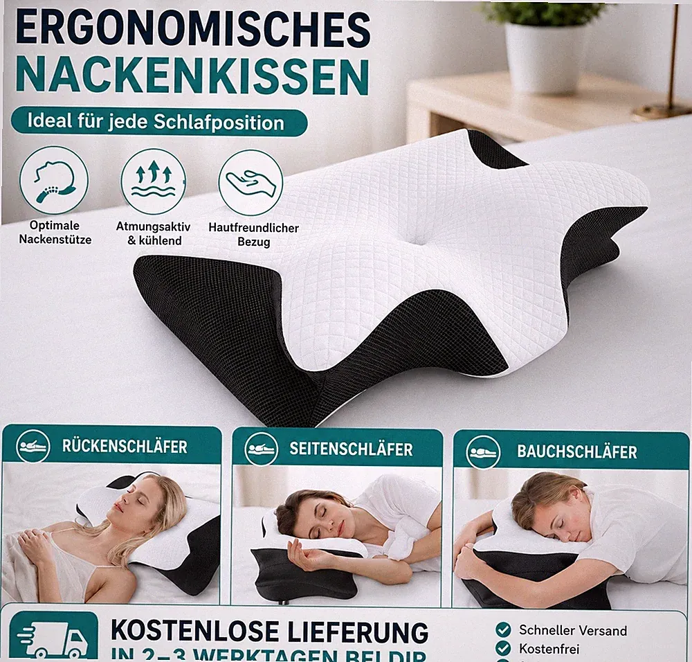 Orthopädisches Nackenkissen – Ergonomischer Schlafkomfort Kissen