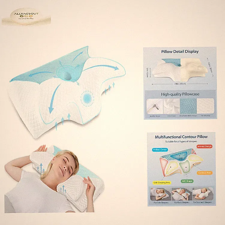 Orthopädisches Nackenkissen HOMCA Memory Foam 60x35x8 12