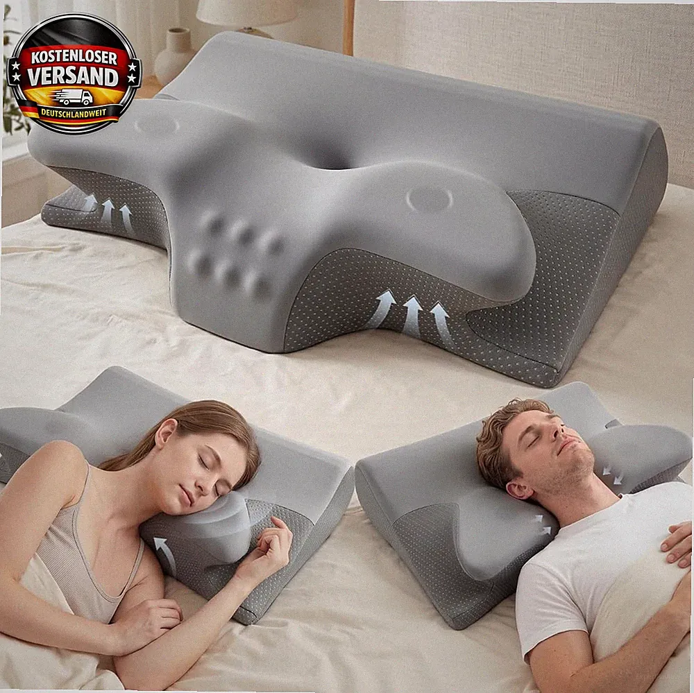 Orthopädisches Nackenkissen Kopfkissen - Ergonomisches Memory Foam Kissen Für Se