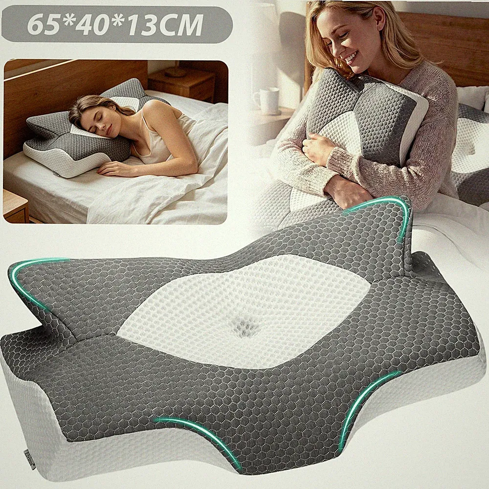 Orthopädisches Nackenkissen Kopfkissen Luftdurchlässig Für Hals Nacken Schulter
