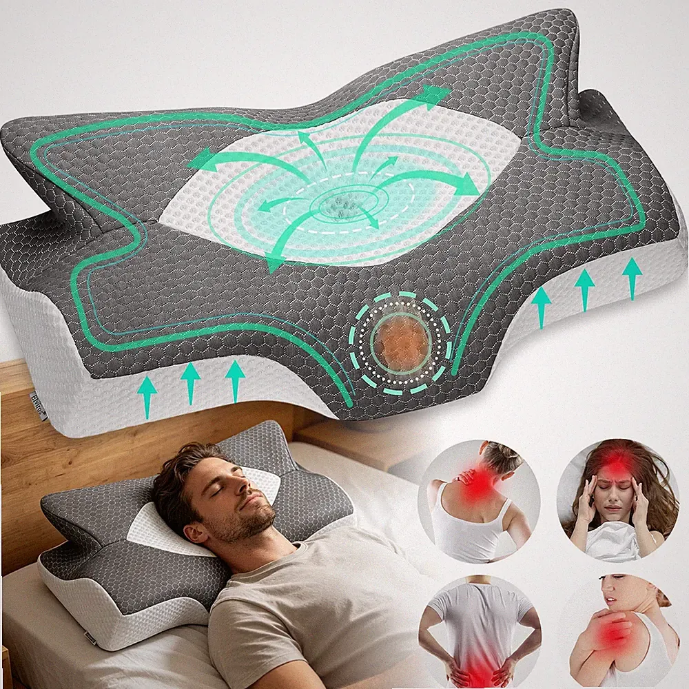 Orthopädisches Nackenkissen Kopfkissen Memory Schaum Für Hals Nacken Schulter
